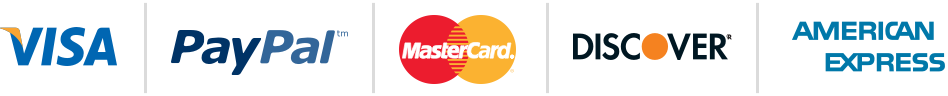 Accepted Payment Methods: Visa, MasterCard, Discover, American Express